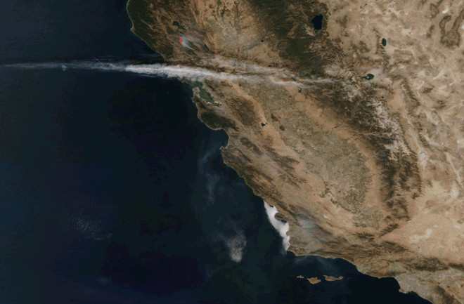 NASA california wildfire