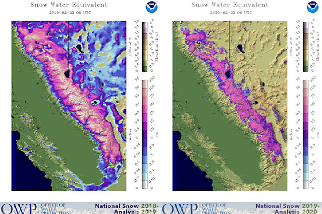 Sierra Neva Snow Water Equivalent