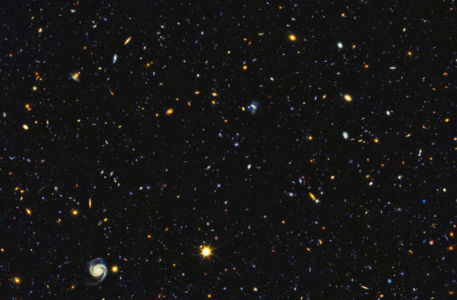 Captured: approximately 15,000 galaxies (12,000 of which are star-forming) widely distributed in time and space. (Credit: NASA, ESA, P. Oesch (University of Geneva), and M. Montes (University of New South Wales))