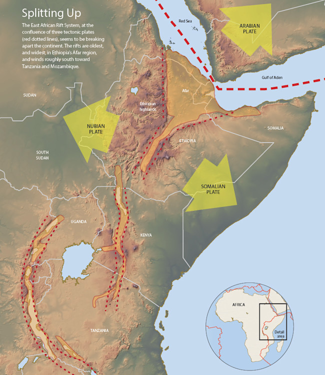 The African Continent May Be Splitting Apart — But Geologists Can't ...