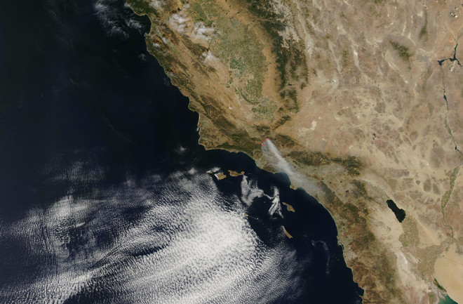 September 2006 MODIS image of southern California taken by the Aqua satellite. NASA Earth Observatory.