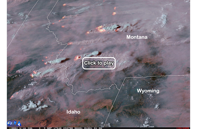 Dramatic Satellite Video Shows Fire And Smoke From Roaring Blazes Across More Than A Million Acres Of The U S West Discover Magazine Map Of Montana Fires 2022
