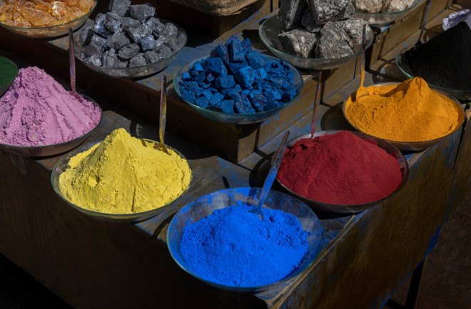 Pigments made form minerals 