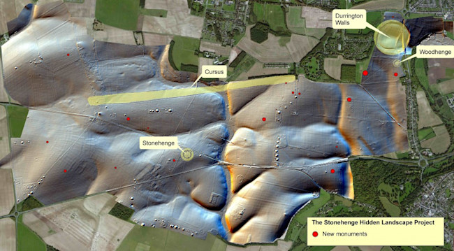 monument distribution - stonehenge hidden landscapes project