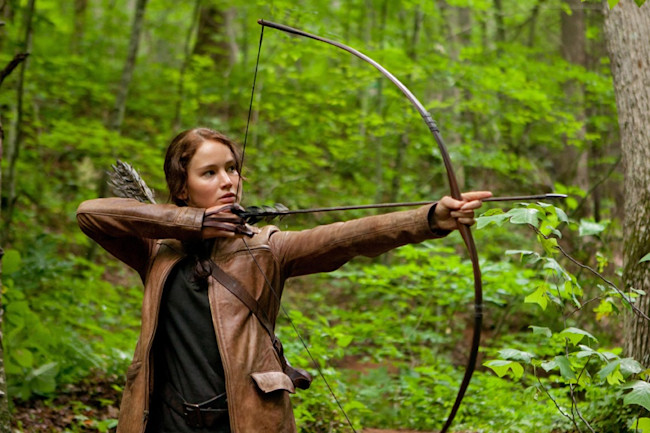 Katniss Everdeen in the film "The Hunger Games." Credit: Lionsgate Entertainment