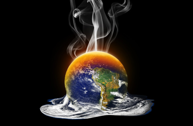 global warming melting the earth - shutterstock