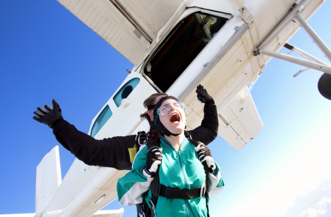 Tandem skydiving