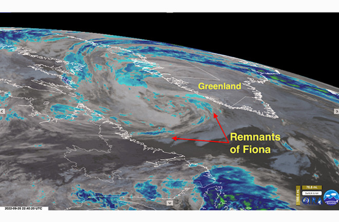 Remnants of Fiona Hit Greenland