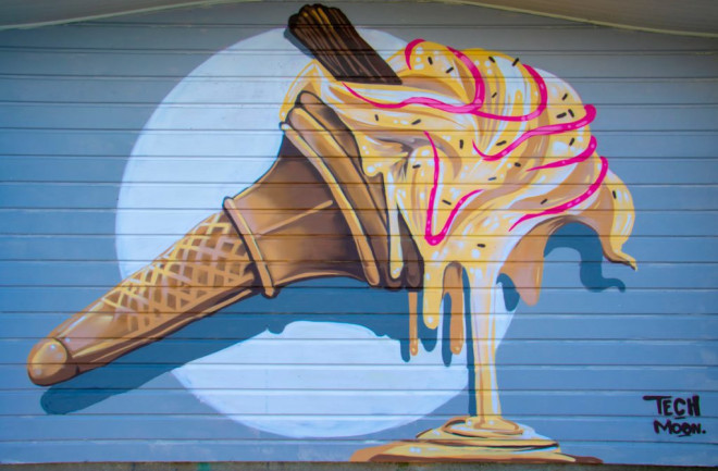 Ice Cream Mural Melting - Unsplash