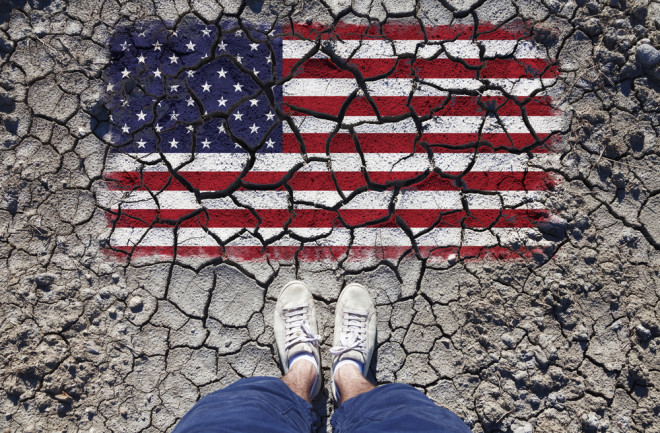 fragmented American flag - shutterstock