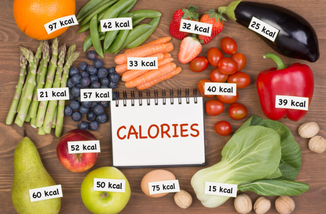 calorie labels on fruits and veggies - shutterstock 1050656288