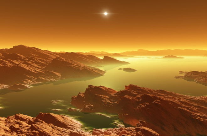 Surface of Saturn's moon Titan