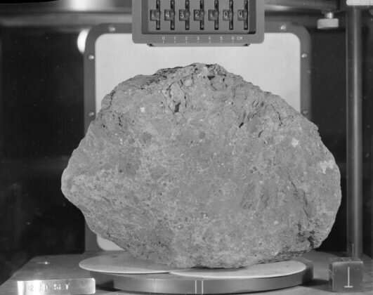 A lunar rock sample collected on the Apollo 14 mission. Credit: NASA 