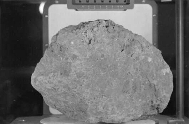 A lunar rock sample collected on the Apollo 14 mission. Credit: NASA 