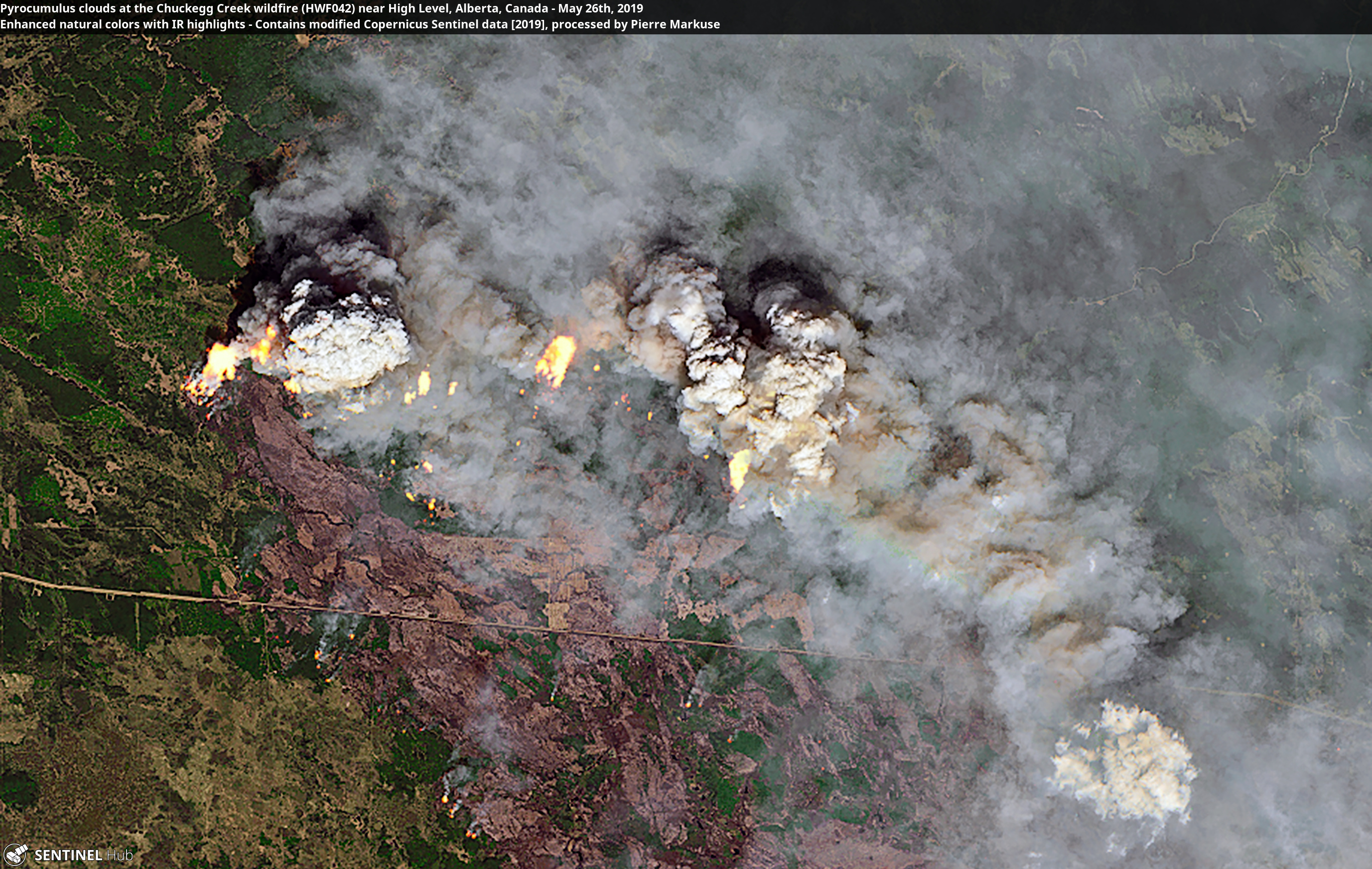 Striking Satellite Imagery Reveals Multiple Wildfires Blazing Across Northern Alberta Discover Magazine