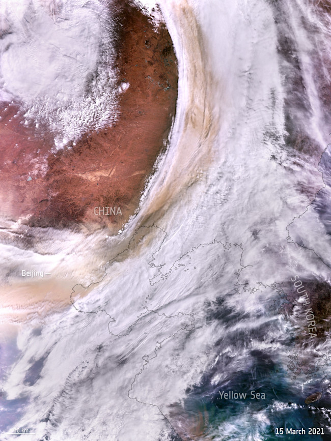 Satellite View of Asia's Deadly Dust Storm