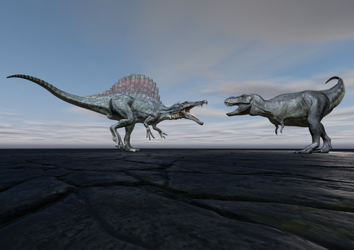 t rex vs spinosaurus t rex wins