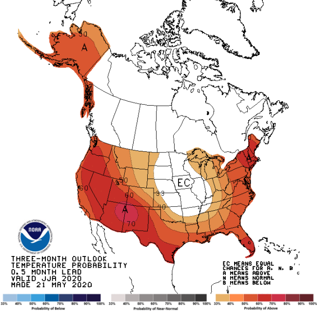 U.S. Three-Month Temperature Outlook