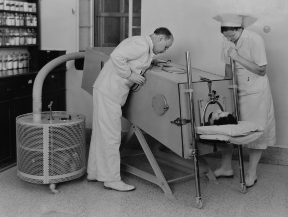 polio iron lung - shutterstock