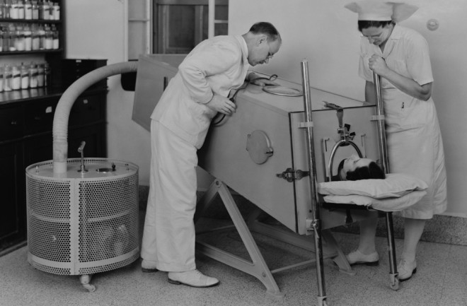 polio iron lung - shutterstock