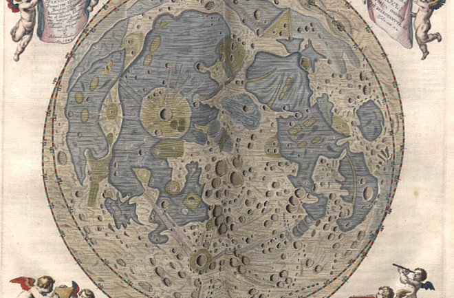 Map of the moon 1645