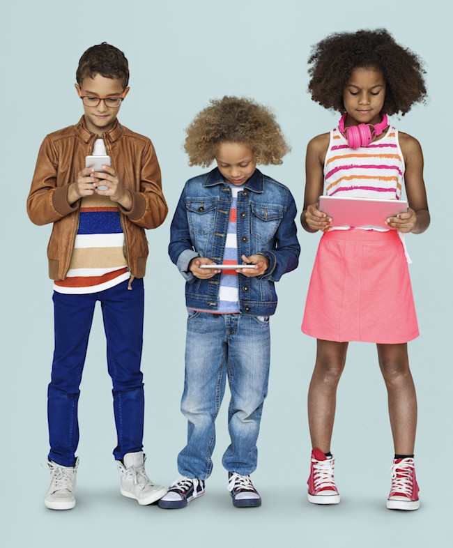 Kids on Phones - Shutterstock