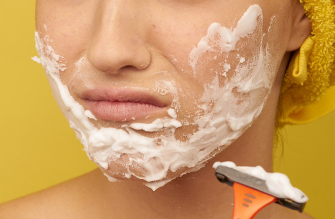 Shaving face