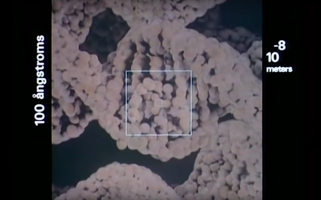 Zooming in on DNA with Powers of Ten. (Credit: Eames Office)