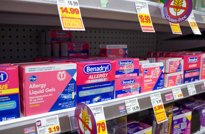 Benadrly in pharmacy