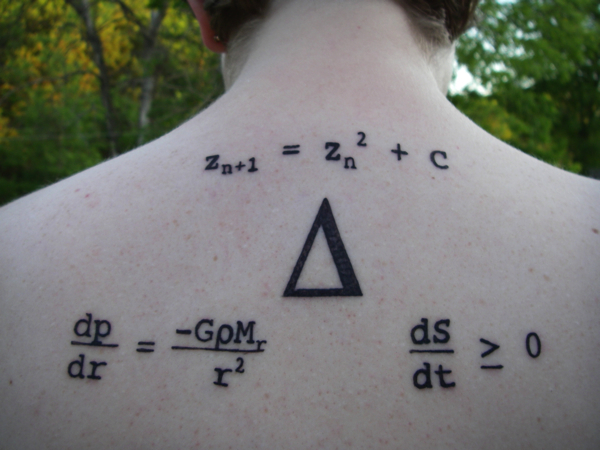 Physics Footnotes  This guy has tattooed the Dirac Equation on his arm If  you were forced to get a physics tattoo what would it be and where would  you put it 