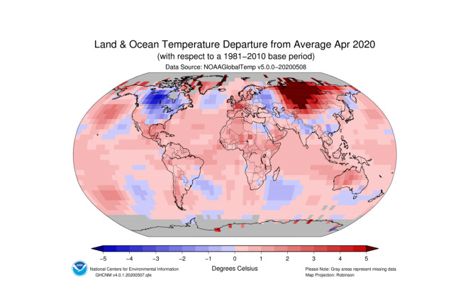 Global Warming in April 2020