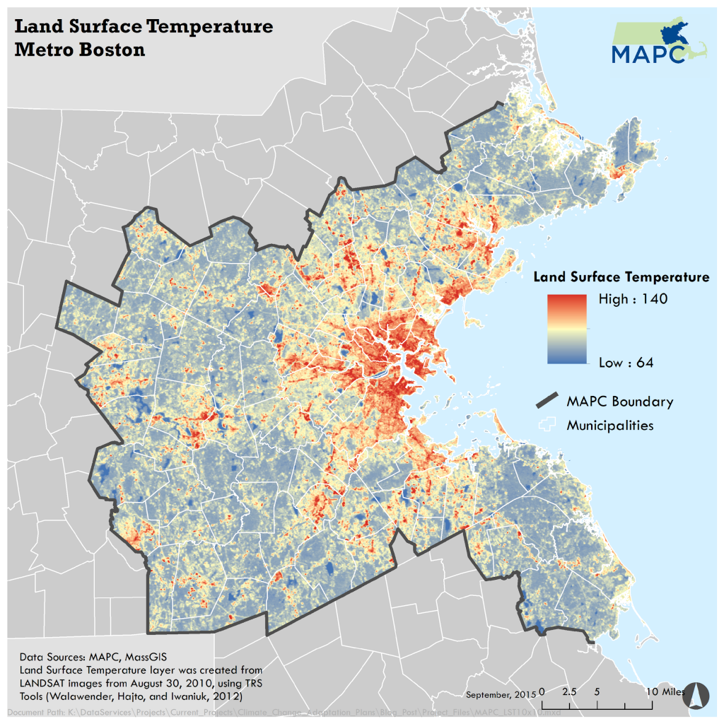 Boston Metro Area Map Wicked Hot Boston: Urban Heat Island (Uhi) Mapping | Discover Magazine