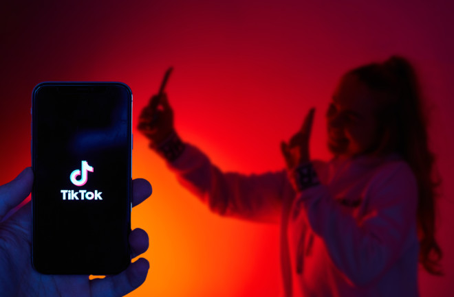 Smart phone with TikTok logo
