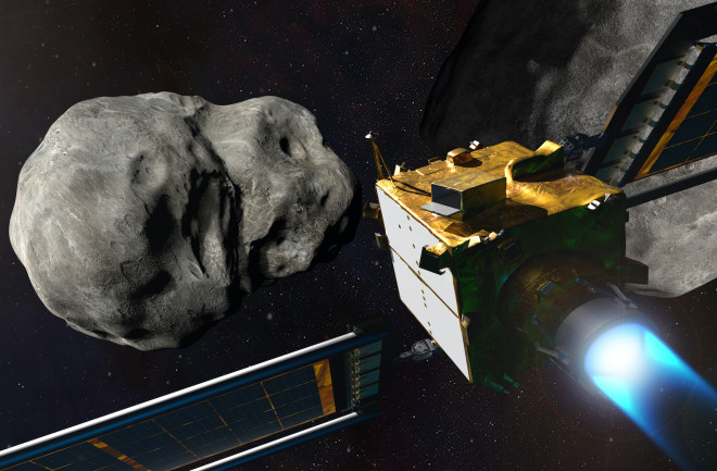In 2022, the DART mission will practice deflecting an asteroid by crashing into it. But for now, there are no known asteroids that actually need deflection. (Credit: NASA/JHU-APL)