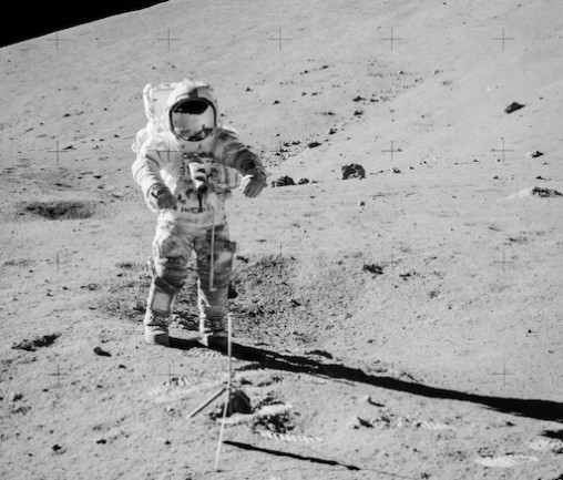 Cernan on the moon, Apollo 17, 1972