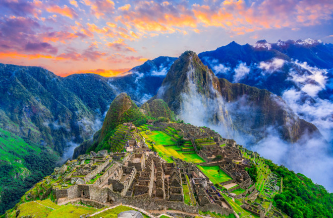 machu picchu mountain sunset - shutterstock