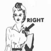 The Women's Guide to ID Badge Placement (According to the Government in  1947)