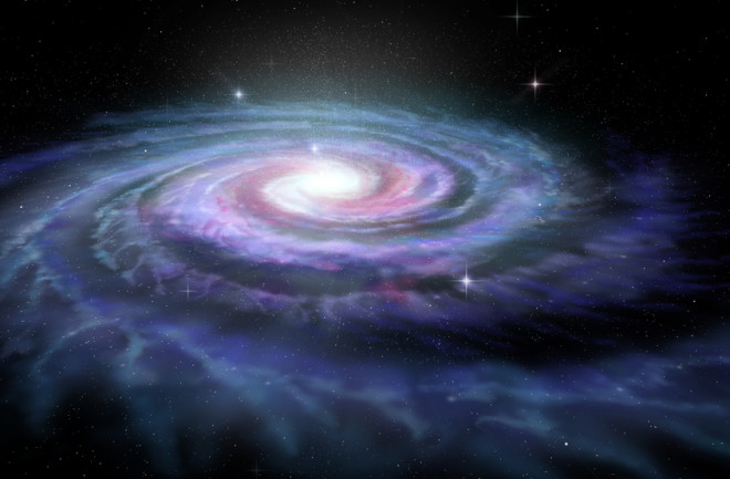Milky Way galaxy rendering