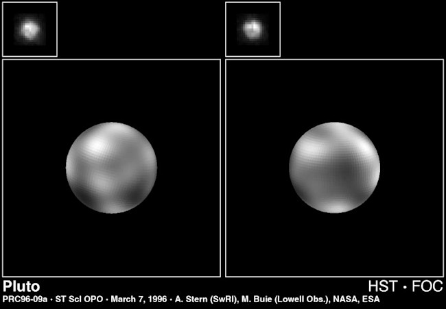 Hubble Pluto Map 1996