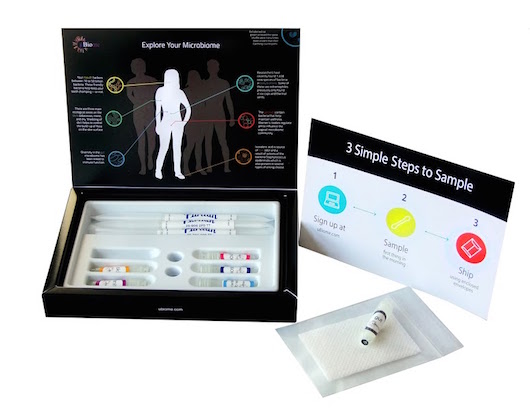An open test kit from uBiome. (Credit: uBiome)