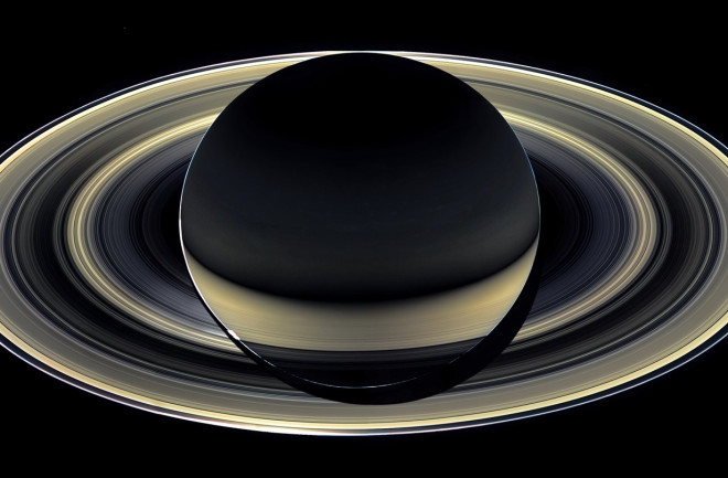 Saturn Backlit - NASA