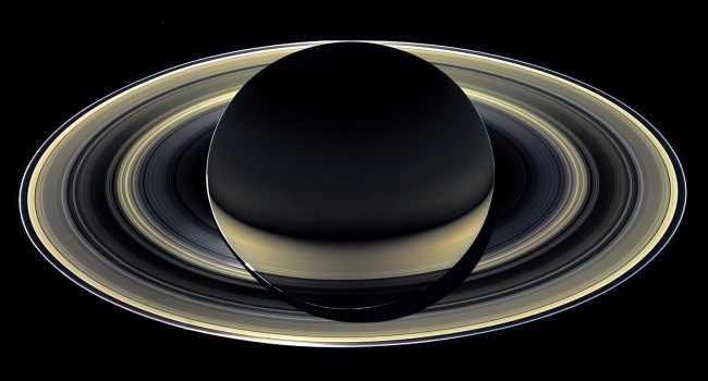 Saturn Backlit - NASA