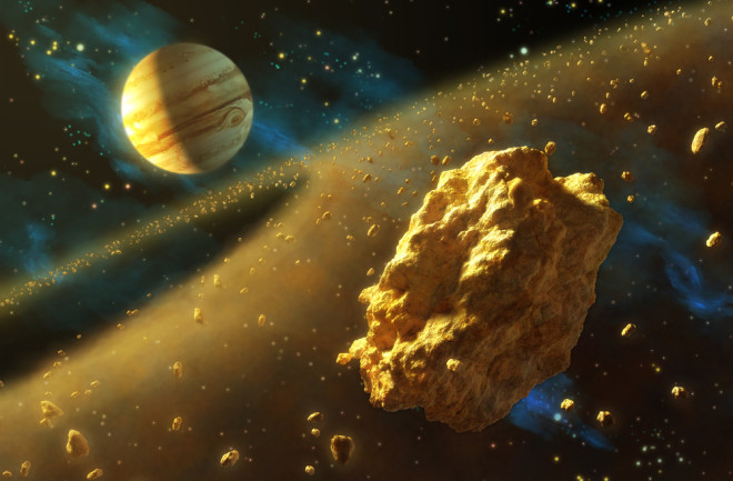 Иллюстрация пояса астероидов - Shutterstock