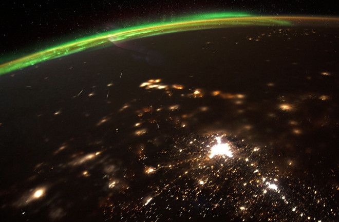 Meteor Shower as Seen From Space