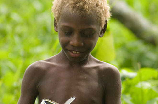 Blond Vanuatu Boy - Wikimedia