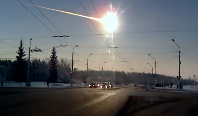 The 2013 explosion over Chelyabinsk, Russia, was caused by an asteroid about 20 meters wide. And even those small impactors are once-in-a-century events. (Credit: Alexandr Ivanov)