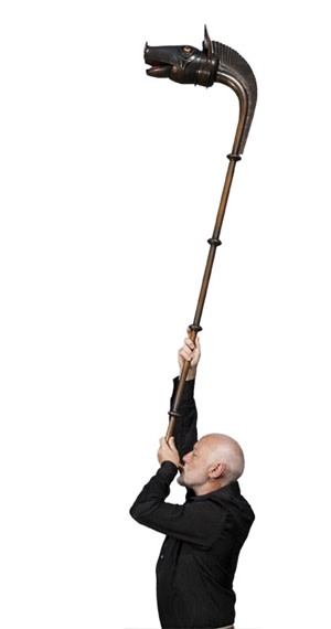 John Kenny plays the carnyx