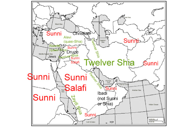 The Muslim Middle East Discover Magazine Sunni Shia World Map 2022