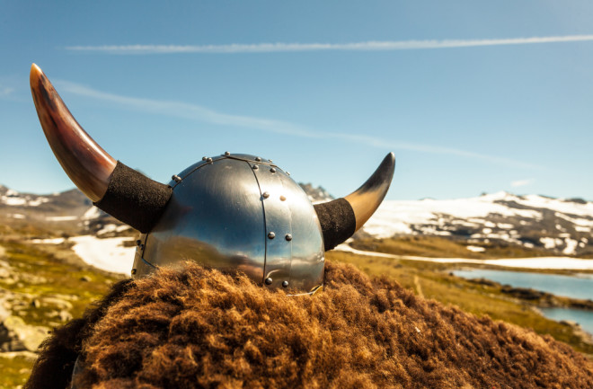 viking helmet - shutterstock 1863560557