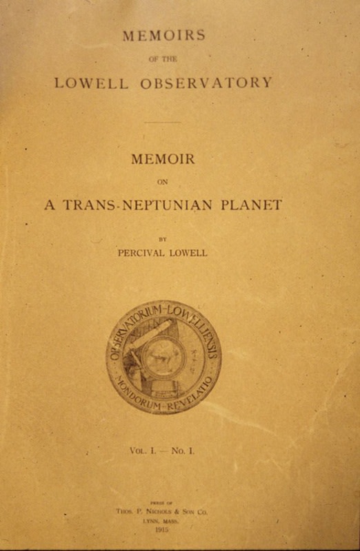 Percival Lowell Memoir